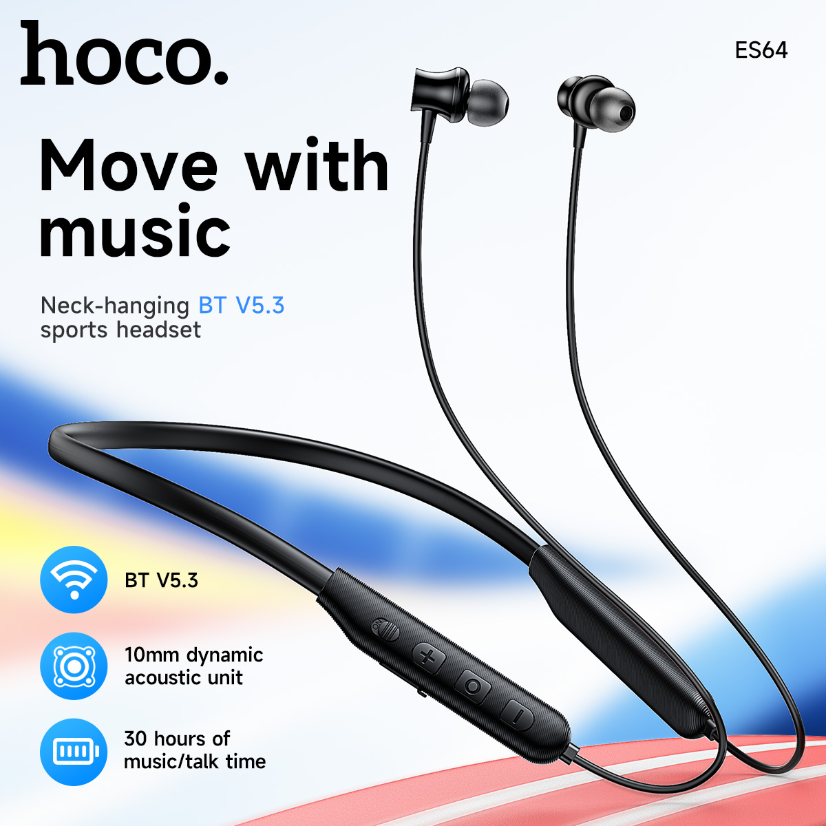 Magnetic Neckband Sports Earphones - HOCO Boyun Bandı Kablosuz Bluetooth 5.3