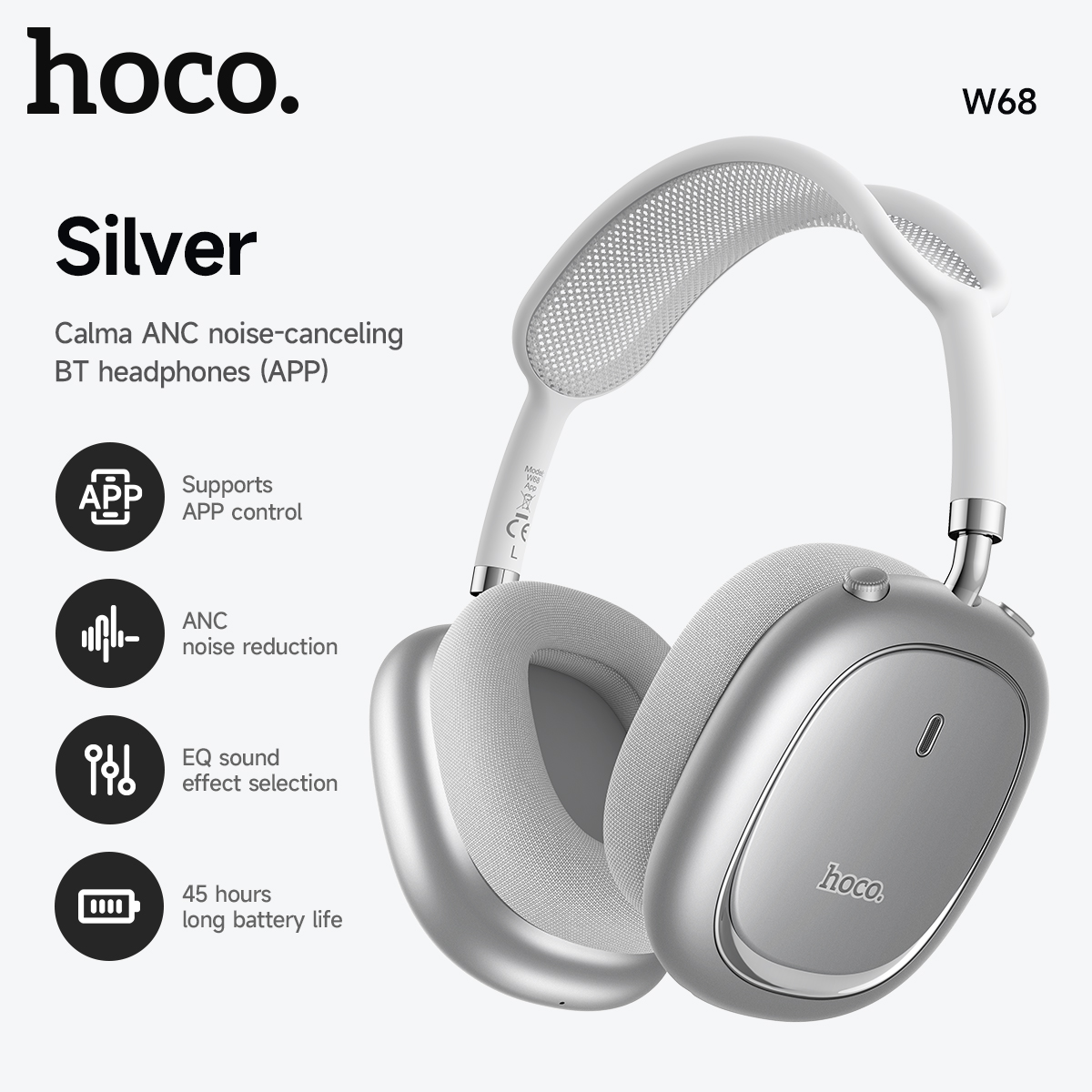 Anc Wireless Over Ear Headphones - Kulak Üstü ANC Gürültü Engelleyici Bluetooth