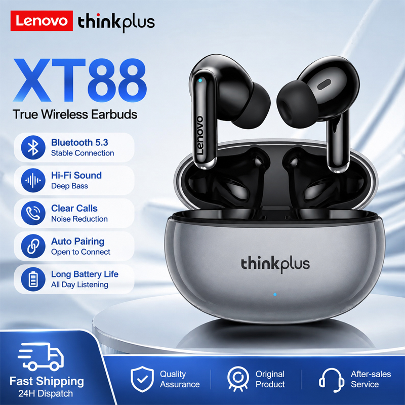 Anc Wireless Over Ear Headphones - Lenovo XT88 Bluetooth Kablosuz Kulaklık, Dahili