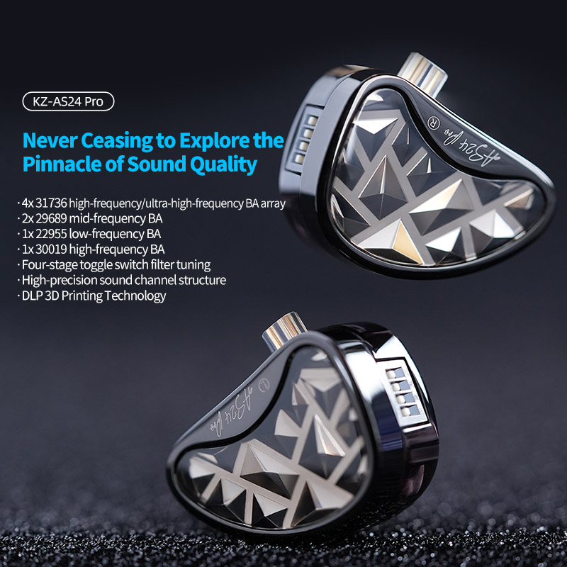 Planar Magnetic Iem Earphones - KZ AS24 PRO Kulak İçi Kablolu